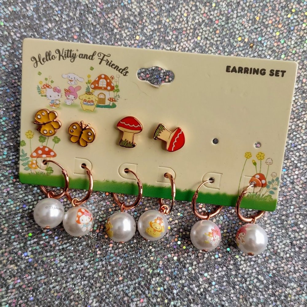 Set of 5 Hello Kitty Earrings